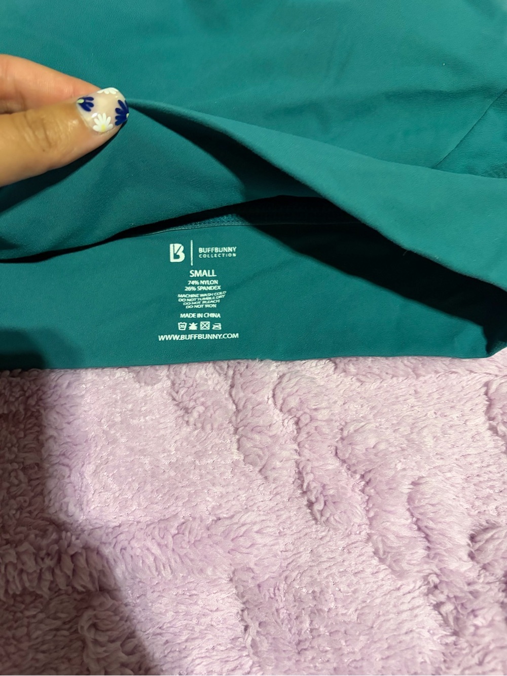 BuffBunny Strappy Sports Bra - Teal - Picture 2 of 3
